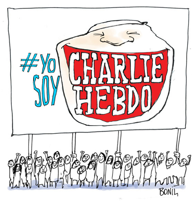 Targeted cartoonists show support for Charlie Hebdo